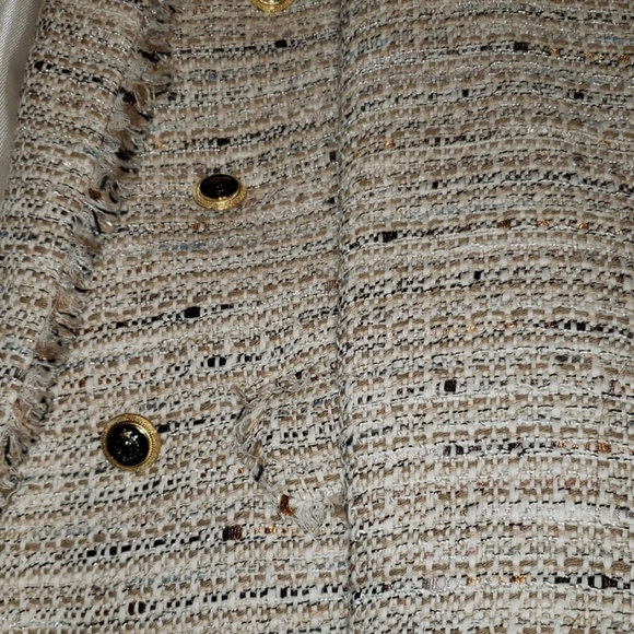 Zara Tweed blazer size M, gold/beije - Picture 3 of 4